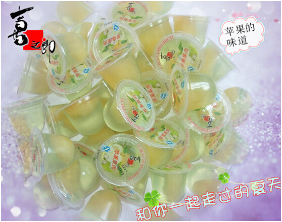 喜之郎果肉果冻(龙眼味,苹果味,蜜桃味)30g杯装 可批发