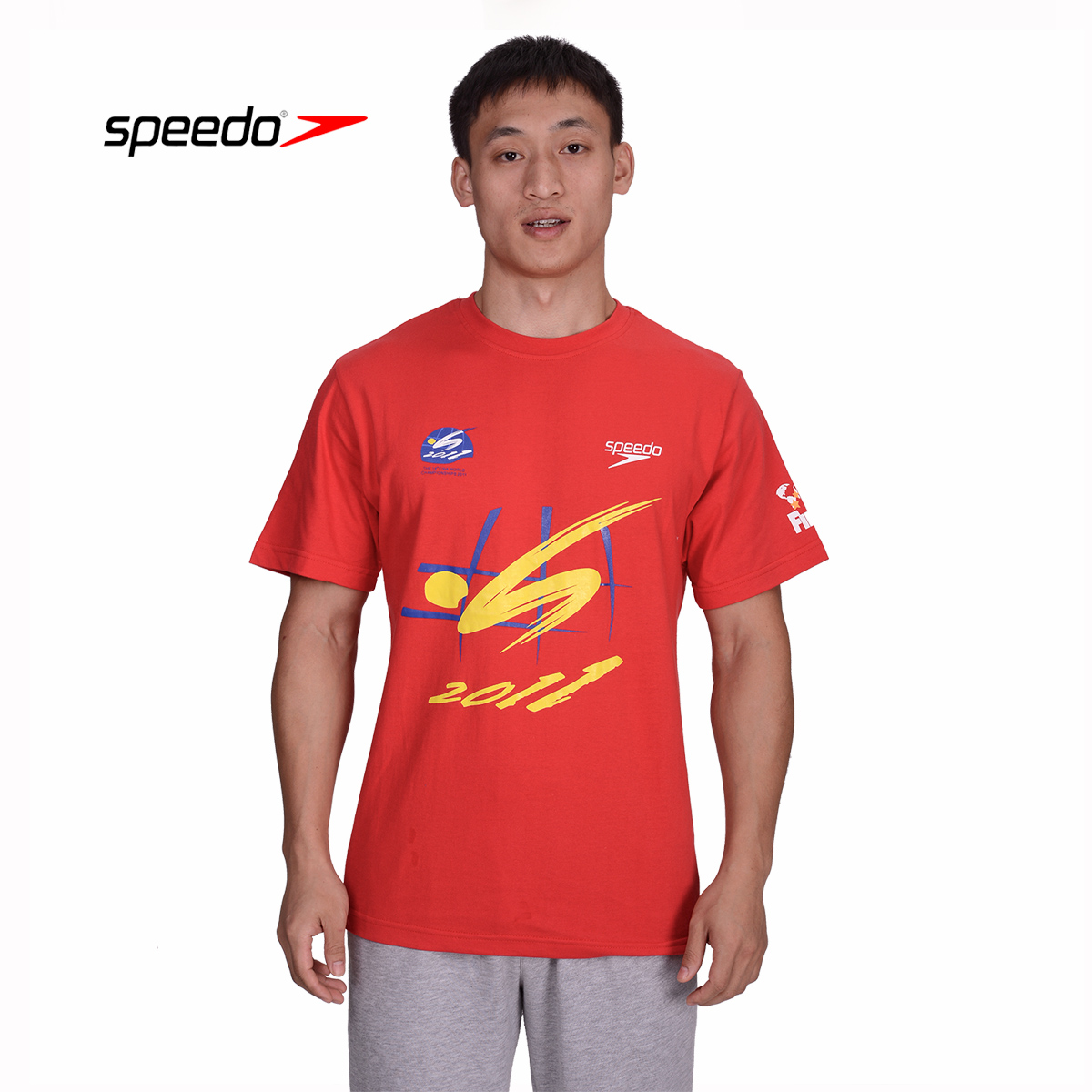 speedo 速比涛 奥运纪念版中性宽松运动t恤男女休闲款