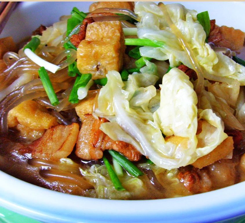 小炖肉烩白菜粉条