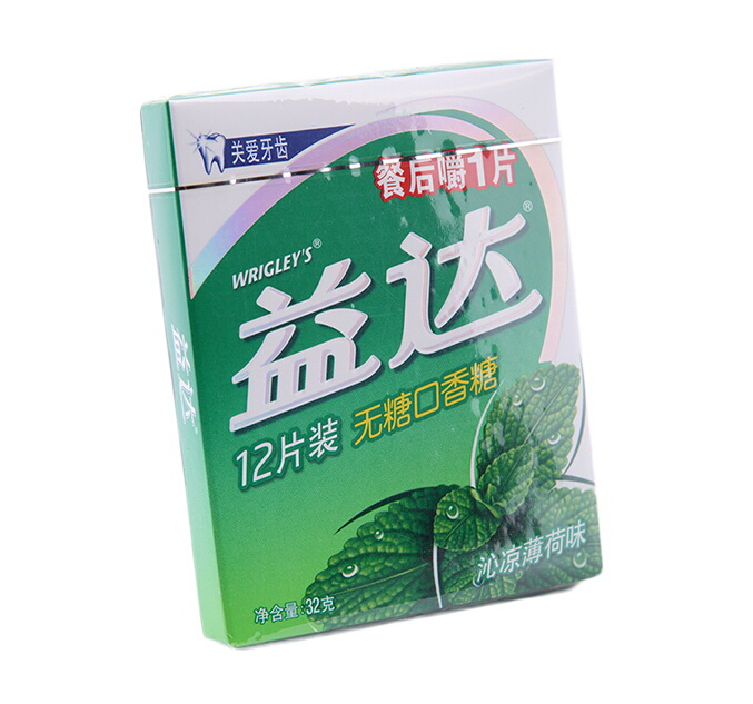 益达 无糖口香糖 沁凉薄荷味 12片