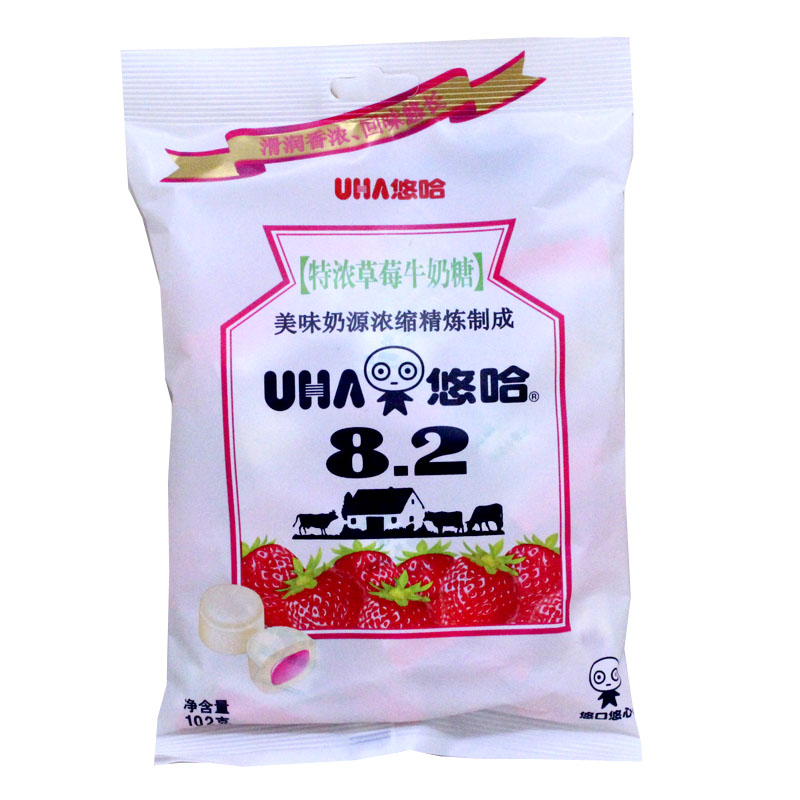 (百乐pu)特浓牛奶糖果袋装草莓抹茶巧克力正品喜糖5口味可选 102g