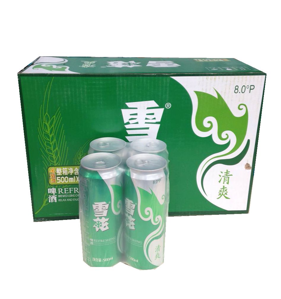 雪花啤酒(清爽)6连包330ml*24罐/箱