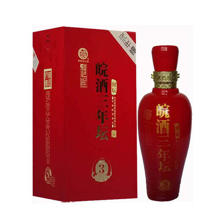 限时特价安徽名酒浓香型白酒41度皖酒500ml三年坛江浙