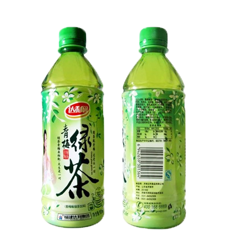 达利园青梅绿茶饮料500ml*15瓶/箱青梅味解渴饮料整箱