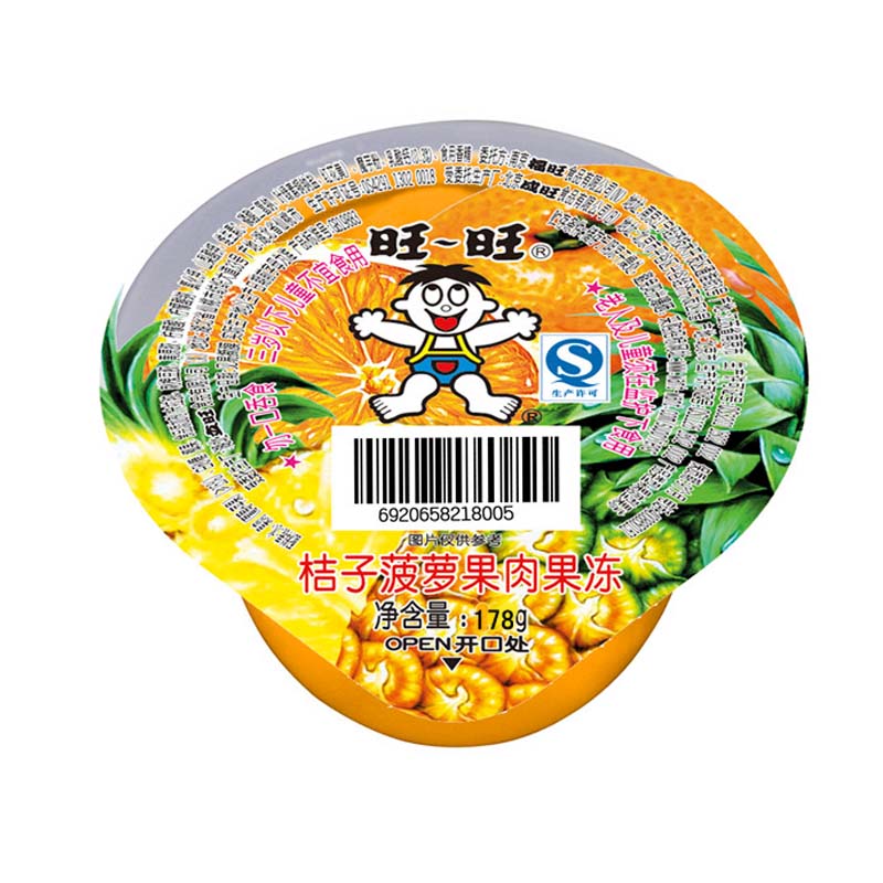 旺旺果肉果冻 旺旺果冻布丁黄桃蜜桃/苹果菠萝/蜜桔菠萝/什锦味