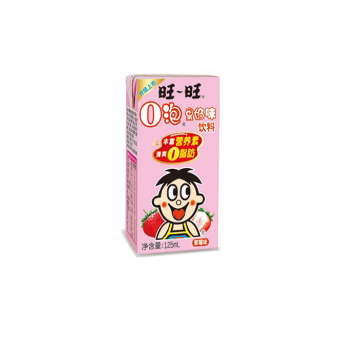 旺仔o泡果奶125ml 草莓味 果奶 o泡果奶 儿童奶 乳酸饮料 早餐奶