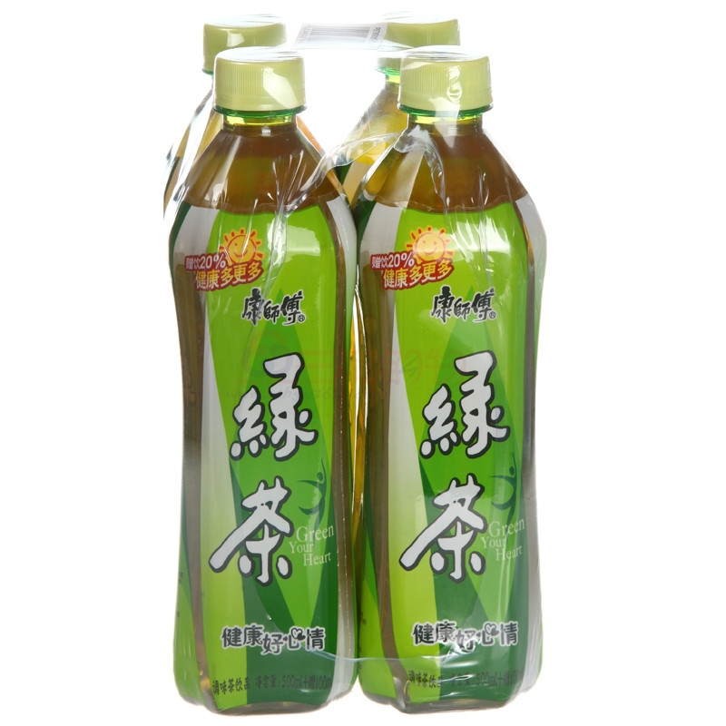 康师傅绿茶康师傅茶饮料 (低糖)500ml*4瓶