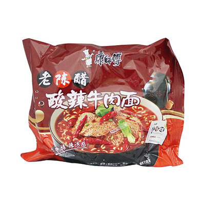 康师傅酸辣牛肉面袋装