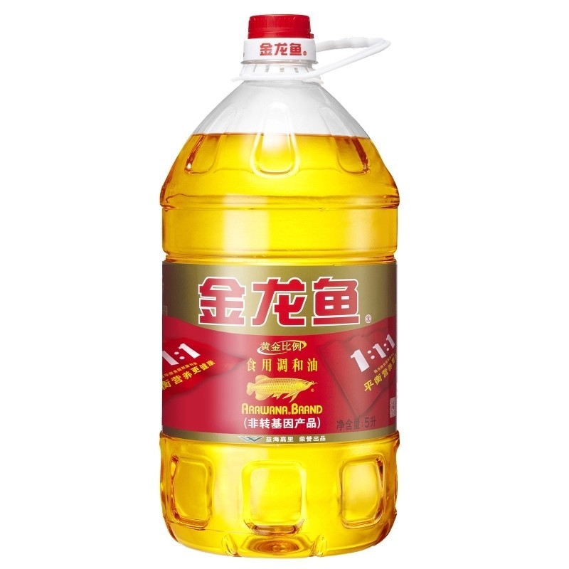 金龙鱼 非转基因黄金比例食用调和油 5l/桶