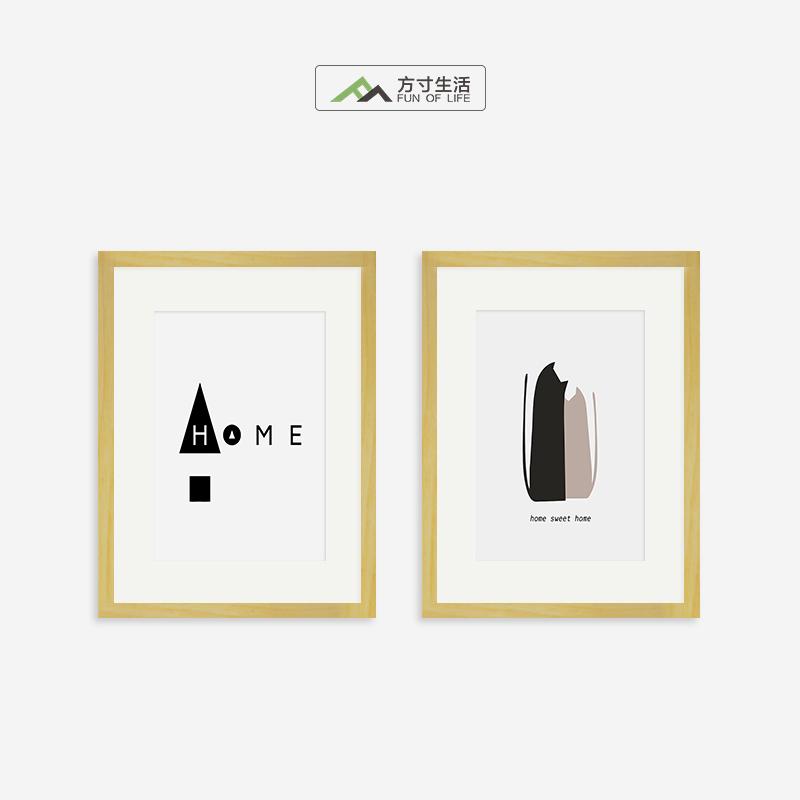 home 现代文字装饰画欧式简约挂画 卧室床头画墙画壁画客厅背景墙