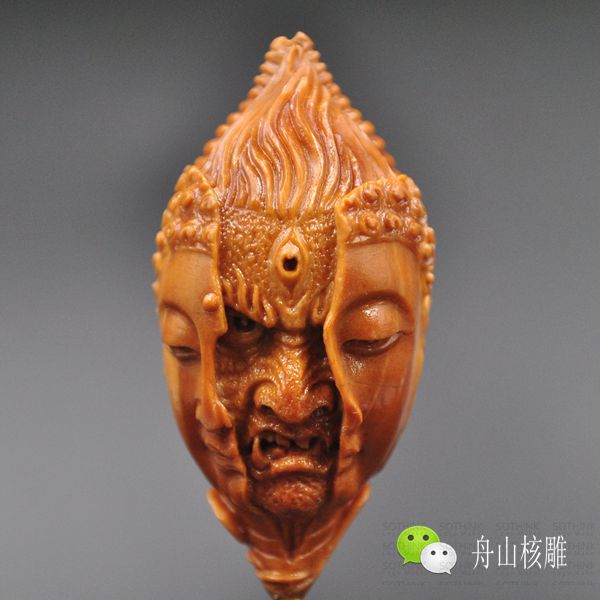 橄榄核雕【一念之间】作者:洪毅