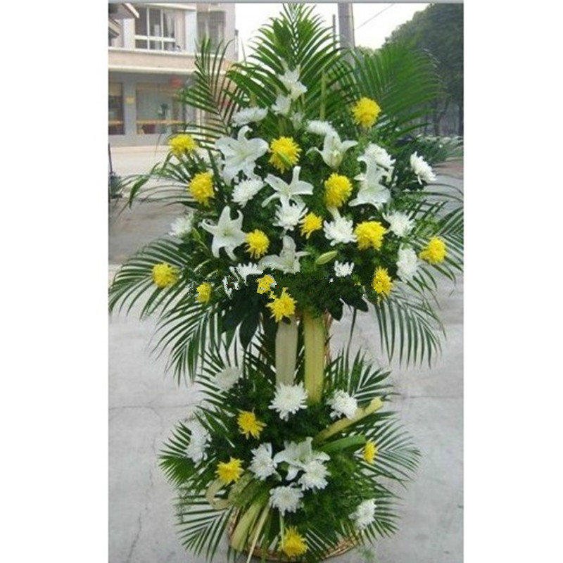 丧事花篮悼念祭奠殡葬追悼会用花清明节预定鲜花速递