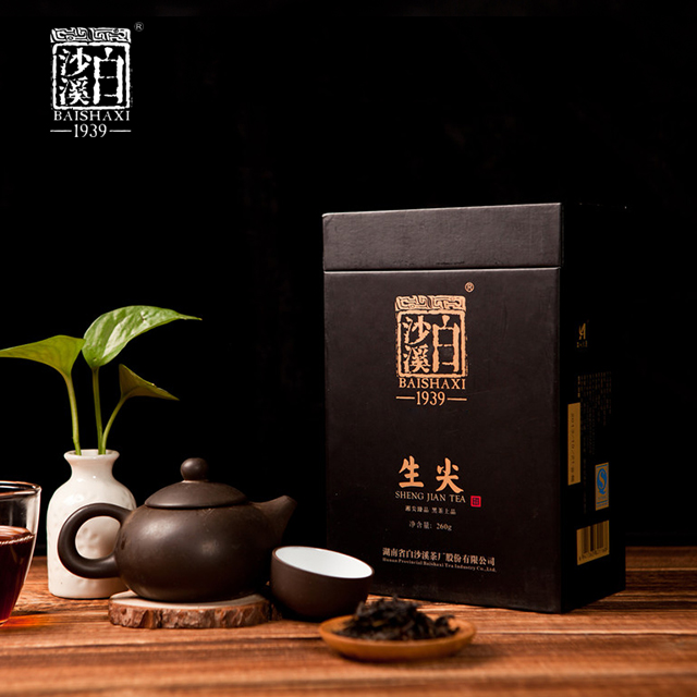 湖南安化黑茶第一品牌白沙溪生尖茶260g