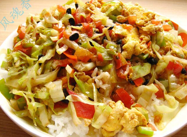 【膳品·盖饭】干锅包菜回锅肉盖浇饭