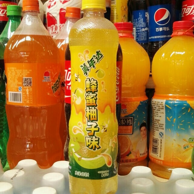 美年达蜂蜜柚子茶饮料1x24