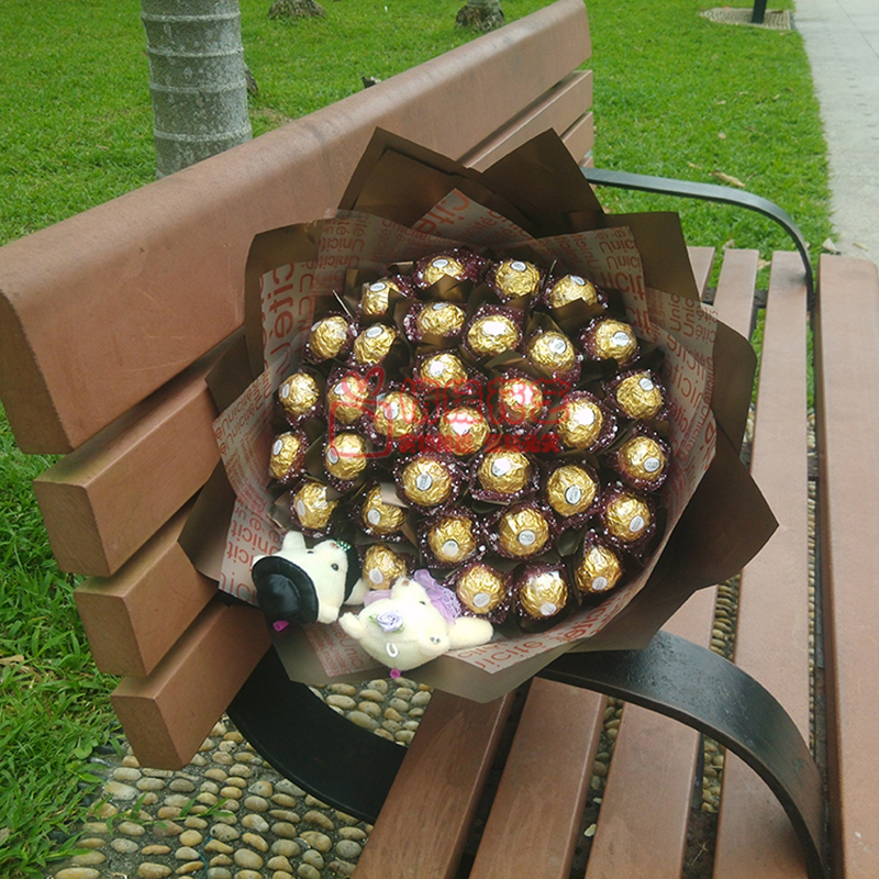 金莎费列罗巧克力糖果花束送女友老婆同学闺蜜创意情人情人节