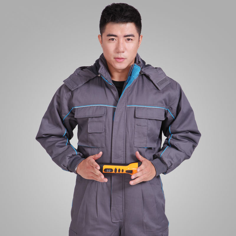 男女拼色冬季棉工装连体服ac-7334s