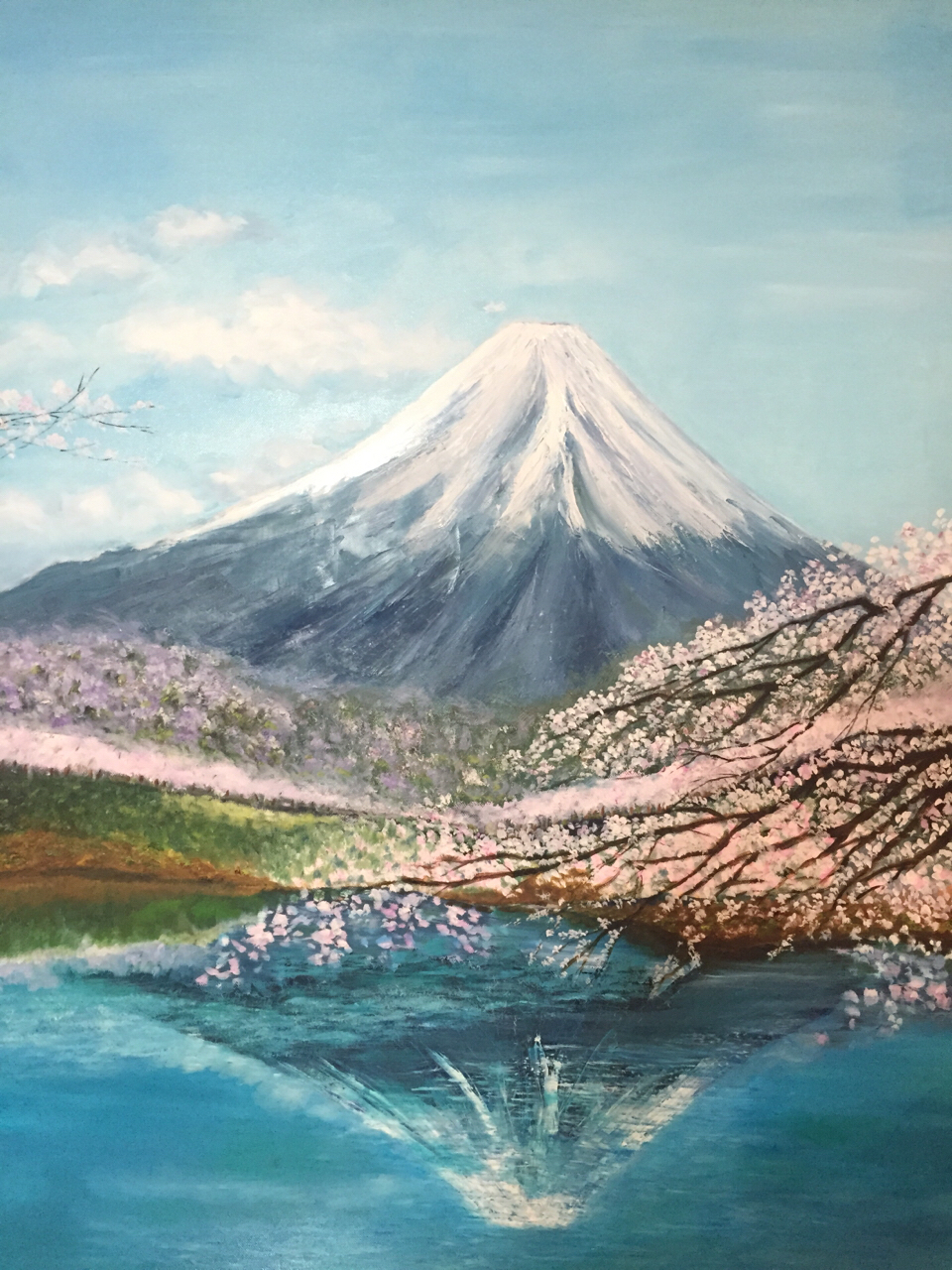 春天的富士山