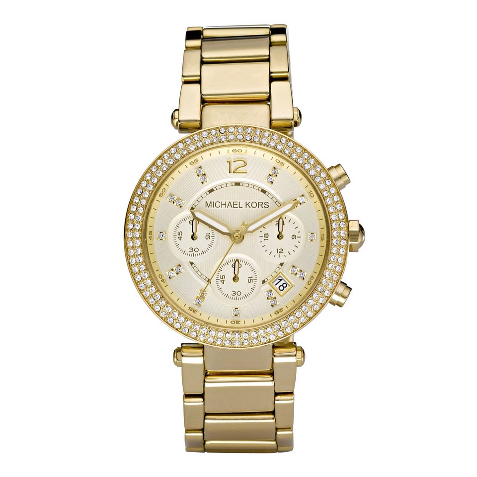 mk5354 ladies michael kors chronograph stone set watch