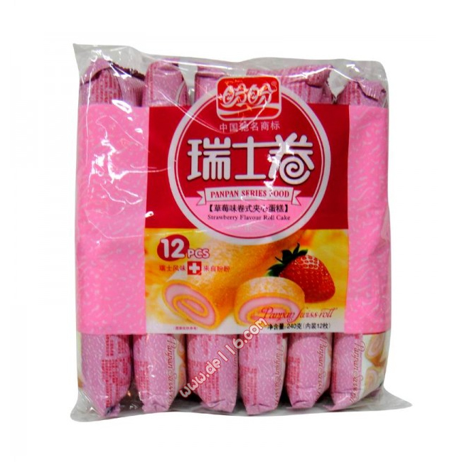 00 箱:  包 支付: 商品详情 240g盼盼瑞士卷草莓味 米禾生活180405