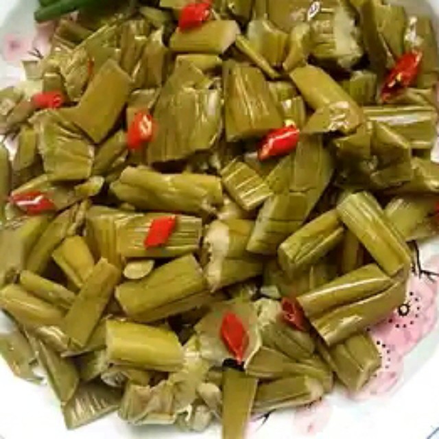 正宗博白特产,农家自制芋苗酸750g