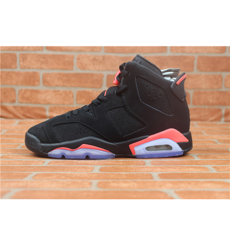 女鞋jordan6 black infrared aj6 乔6 gs 黑红 384665-023