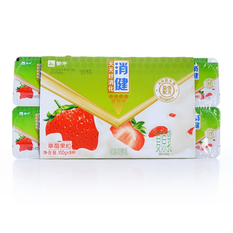 蒙牛消健益生菌酸牛奶草莓100g×8杯