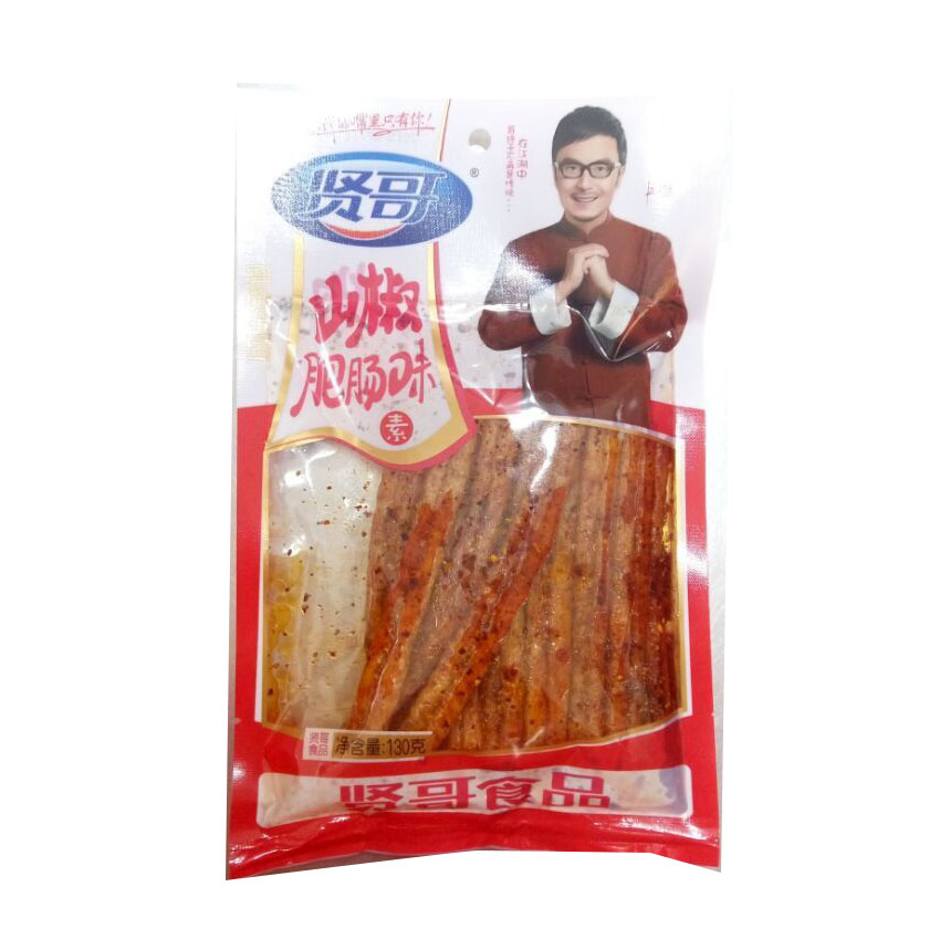 【休闲】贤哥山椒肥肠味辣条130g/袋