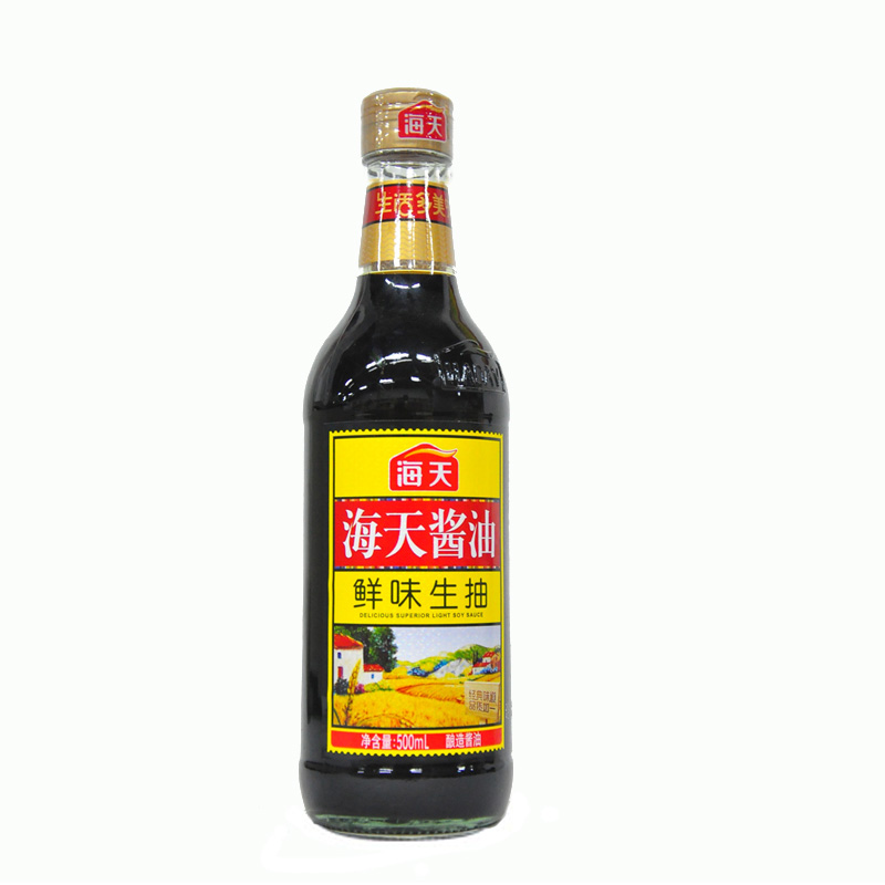 商品详情 品名:海天 生抽 配料表:水,非转基因脱脂大豆,非转基因黄豆