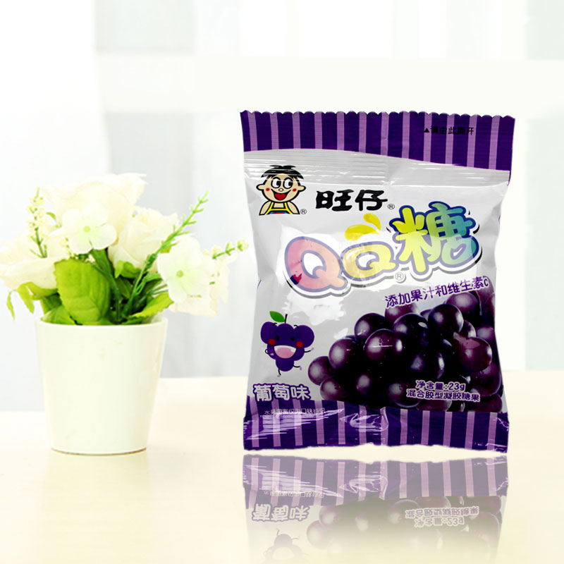 旺仔qq糖 23克 蓝莓味草莓味