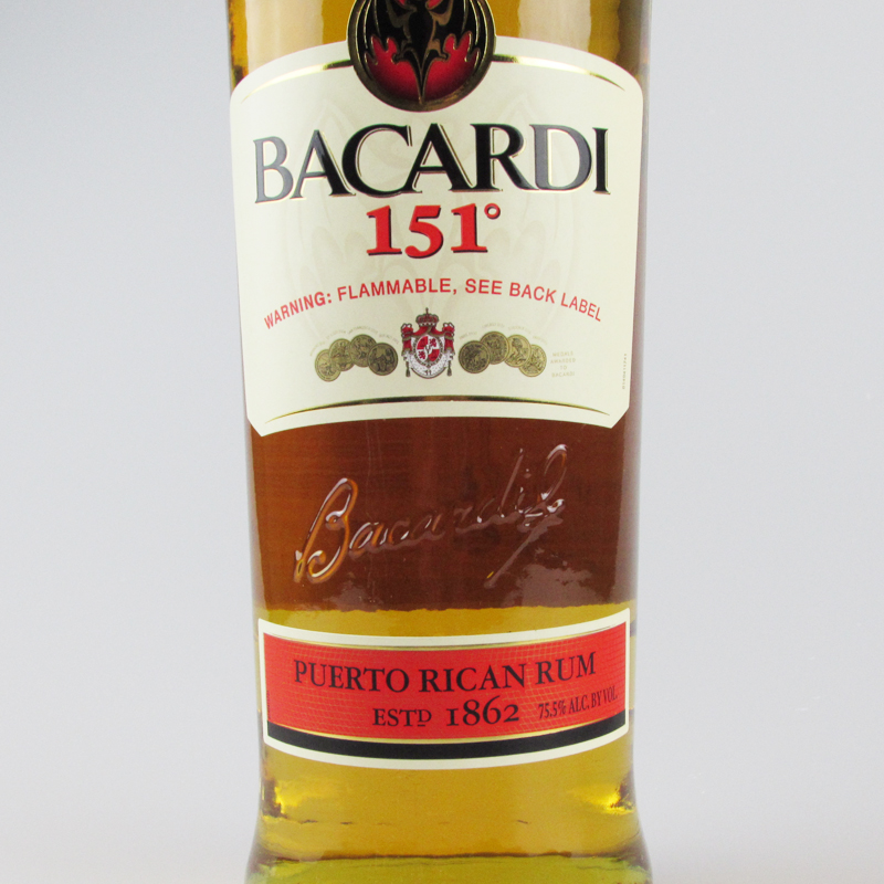 洋酒百加得151朗姆酒bacardi 151 rum百家得75.5度750