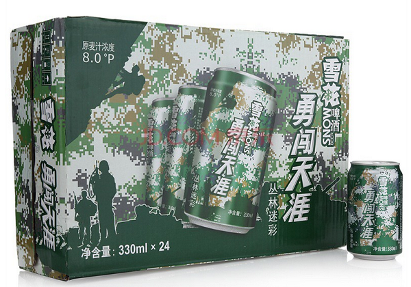 雪花啤酒 勇闯天涯迷彩330ml