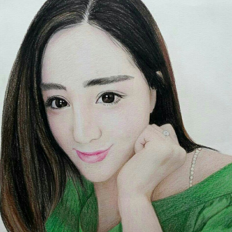 优品定制 纯手绘 彩铅 人物肖像画 情侣头像绘画 免费
