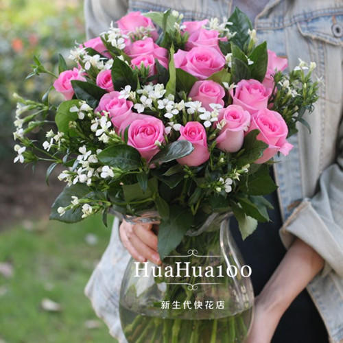 随手礼瓶花丨19朵粉玫瑰A款 商品图2