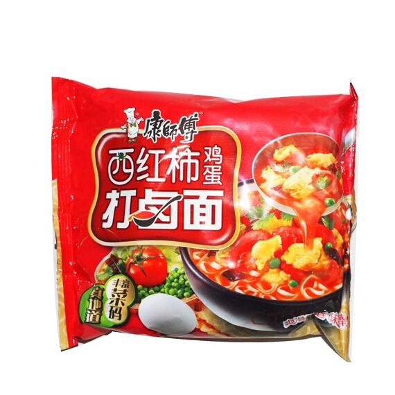 食品康师傅西红柿鸡蛋打卤面方便面泡面103g袋