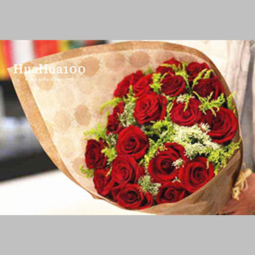 经典丨19朵红玫瑰花束 商品图0