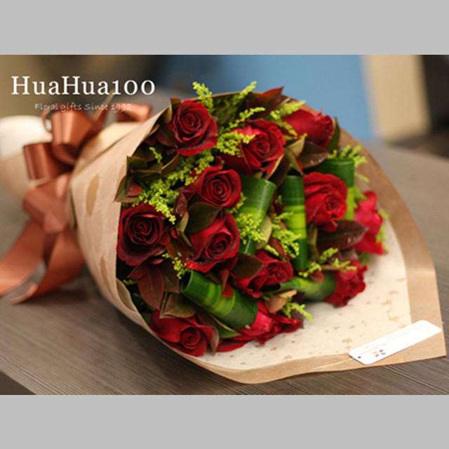 一心一意N丨11朵红玫瑰花束
