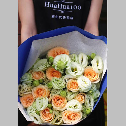 相遇丨11朵香槟玫瑰混合花束 商品图1