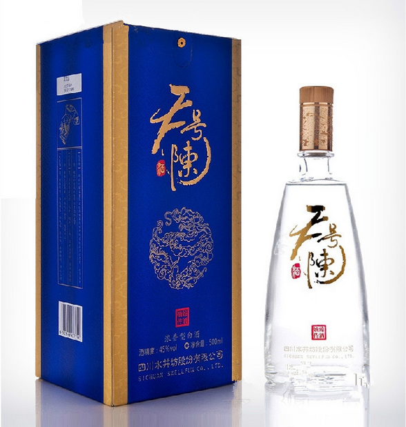 水井坊嫡传天号陈蓝晶莹装浓香型52度白酒500ml