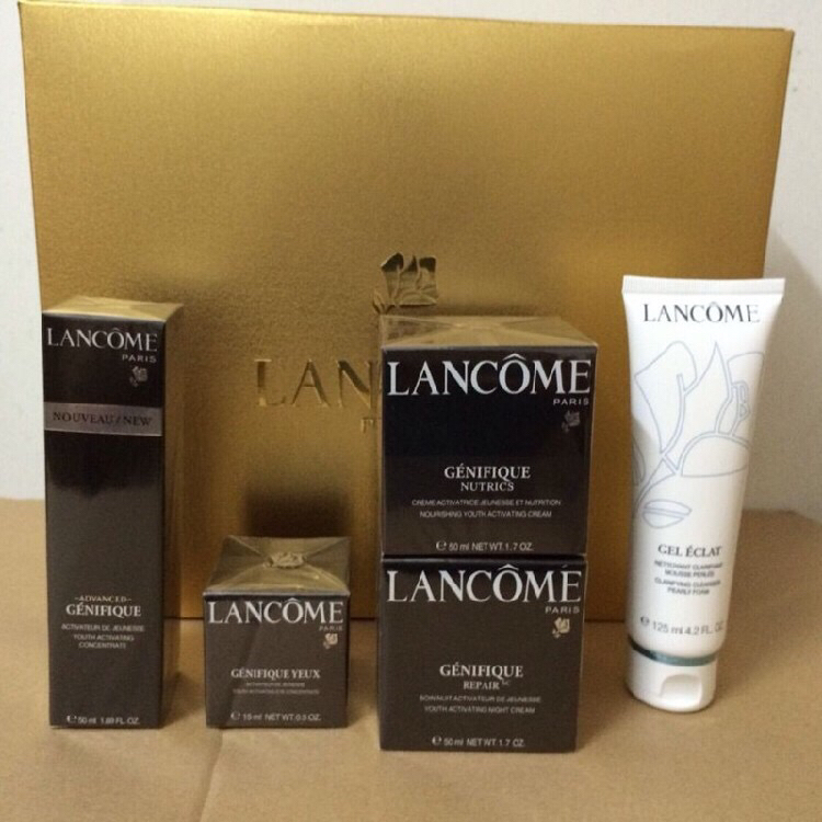 法国兰蔻(lancome)小黑瓶精华五件套 补水保湿抗皱淡斑 女士护肤护理