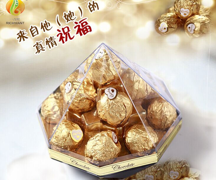 13粒钻石形巧克力 163g/盒