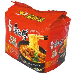 康师傅红烧牛肉面5连包