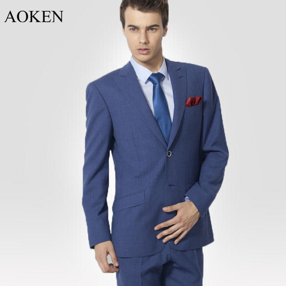 aoken奥肯男士正装西服套装 高档羊毛面料礼服外套 87106