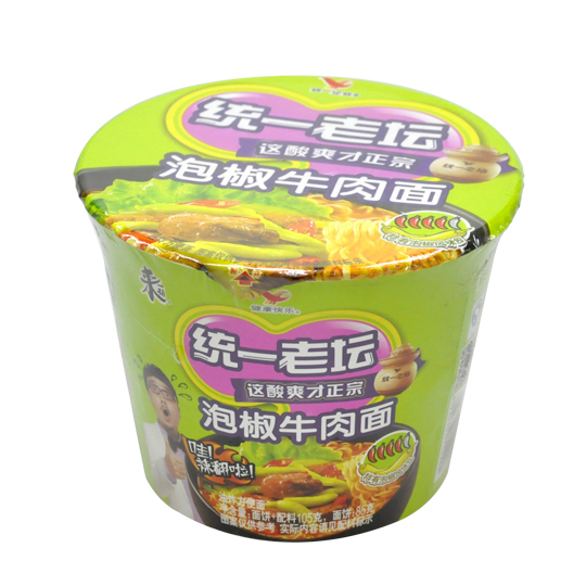 统一来一桶泡椒牛肉面