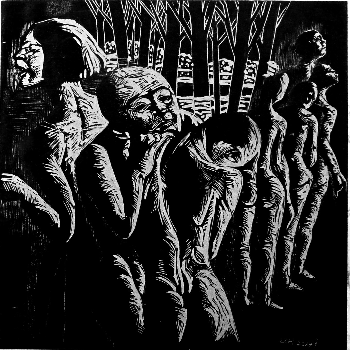 李春海独幅版画《异样》