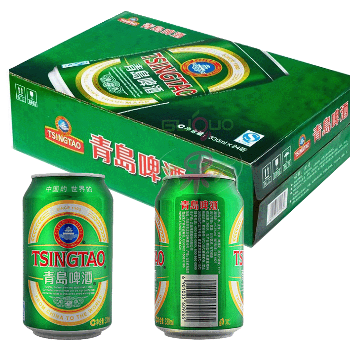 青岛啤酒 绿罐 醇厚 青岛一厂 经典330ml*24罐 登州路