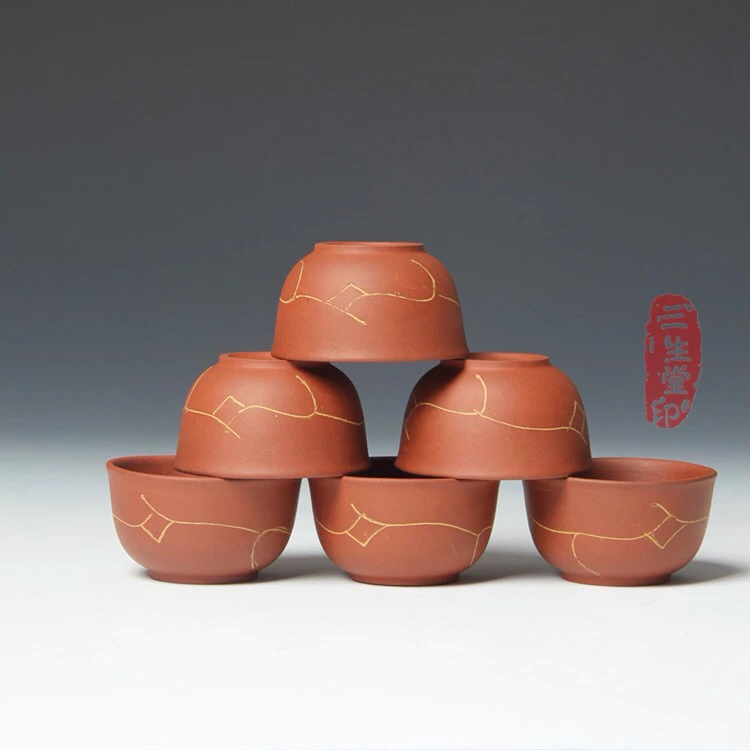 古韵三生堂宜兴正品紫砂壶双色冰纹大套茶壶茶具套