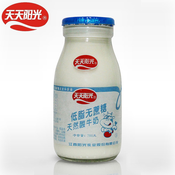 低脂无蔗糖天然酸牛奶(30瓶)瑞金城区送奶到家,按月订购,外地不发货!