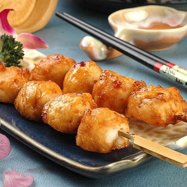 烤墨鱼丸