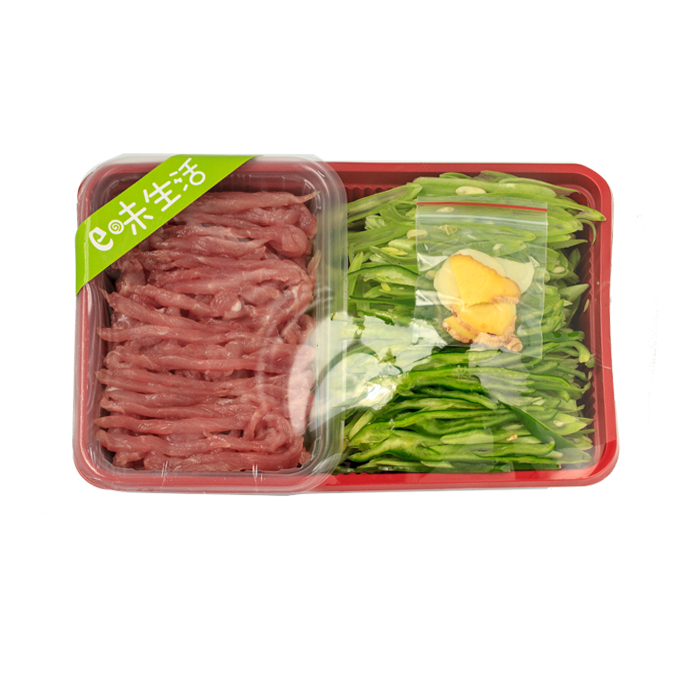 四季豆炒肉丝 - e味生活半成品净菜